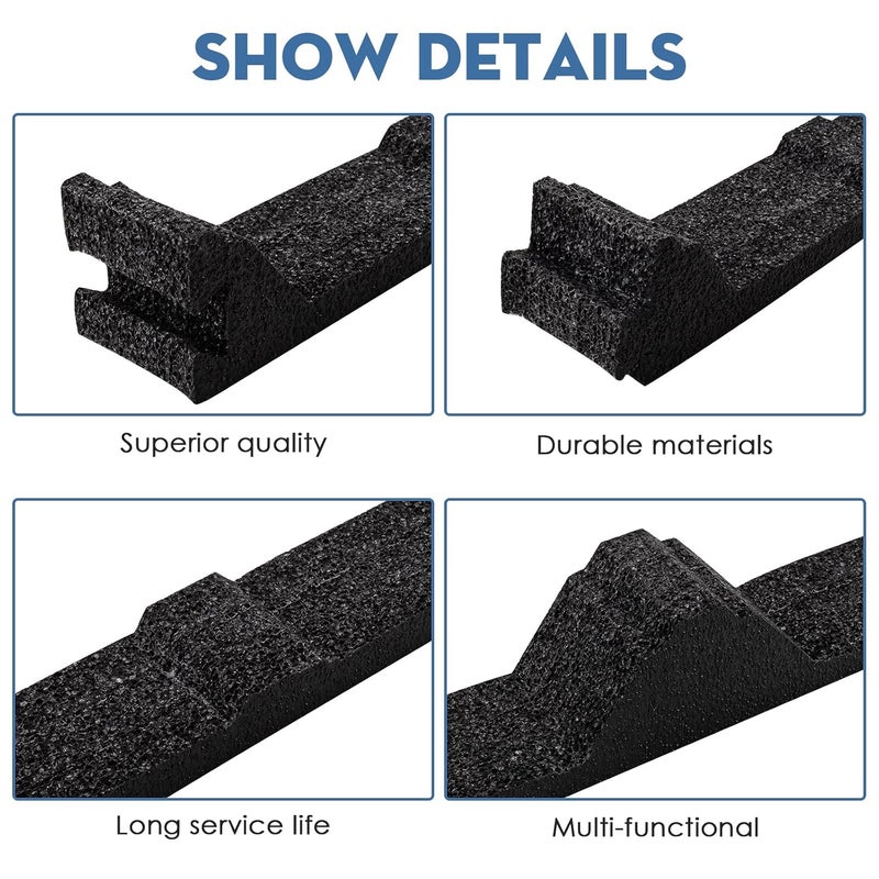 Sthovd 9 in Inside Foam for Metal Roofs Classic Rib Profile Foam Closure Strips Fit for Metal Roofing Panels 3 Feet Long Roof Closure Strips (10 Pcs) - Image 3